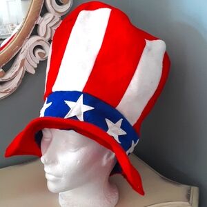Vintage USA Patriotic felt top hat 🍂